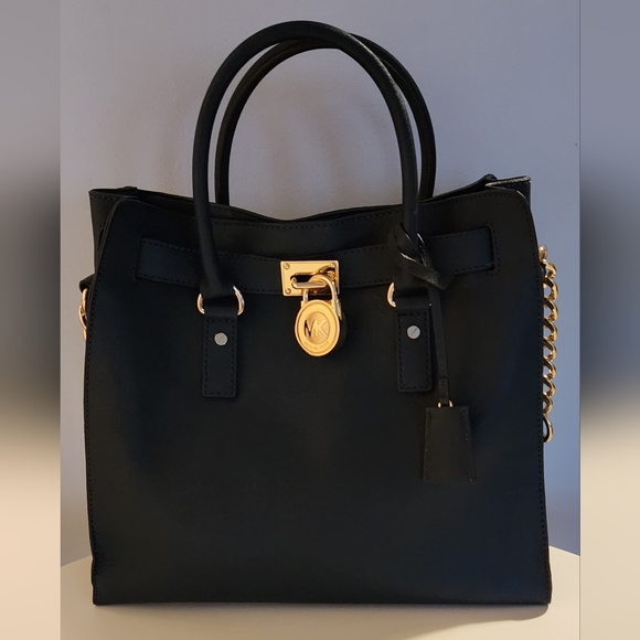 Large Michael Kors Navy Blue Leather Bag - Picture 3 of 3